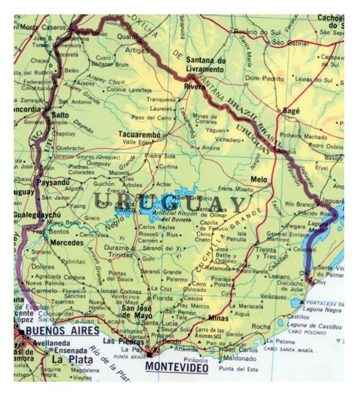 Ուրուգվայի քարտեզ