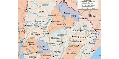 Քարտեզ Ուրուգվայի քաղաքի